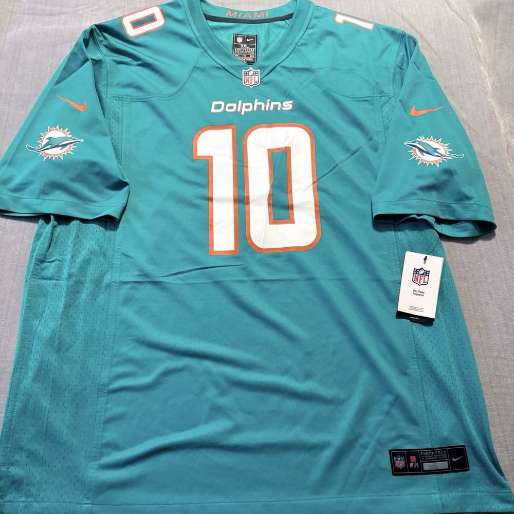 Nike Miami Dolphins Tyreek Hill #10 NFL Jersey Aqua XXL New With Tags NWT
